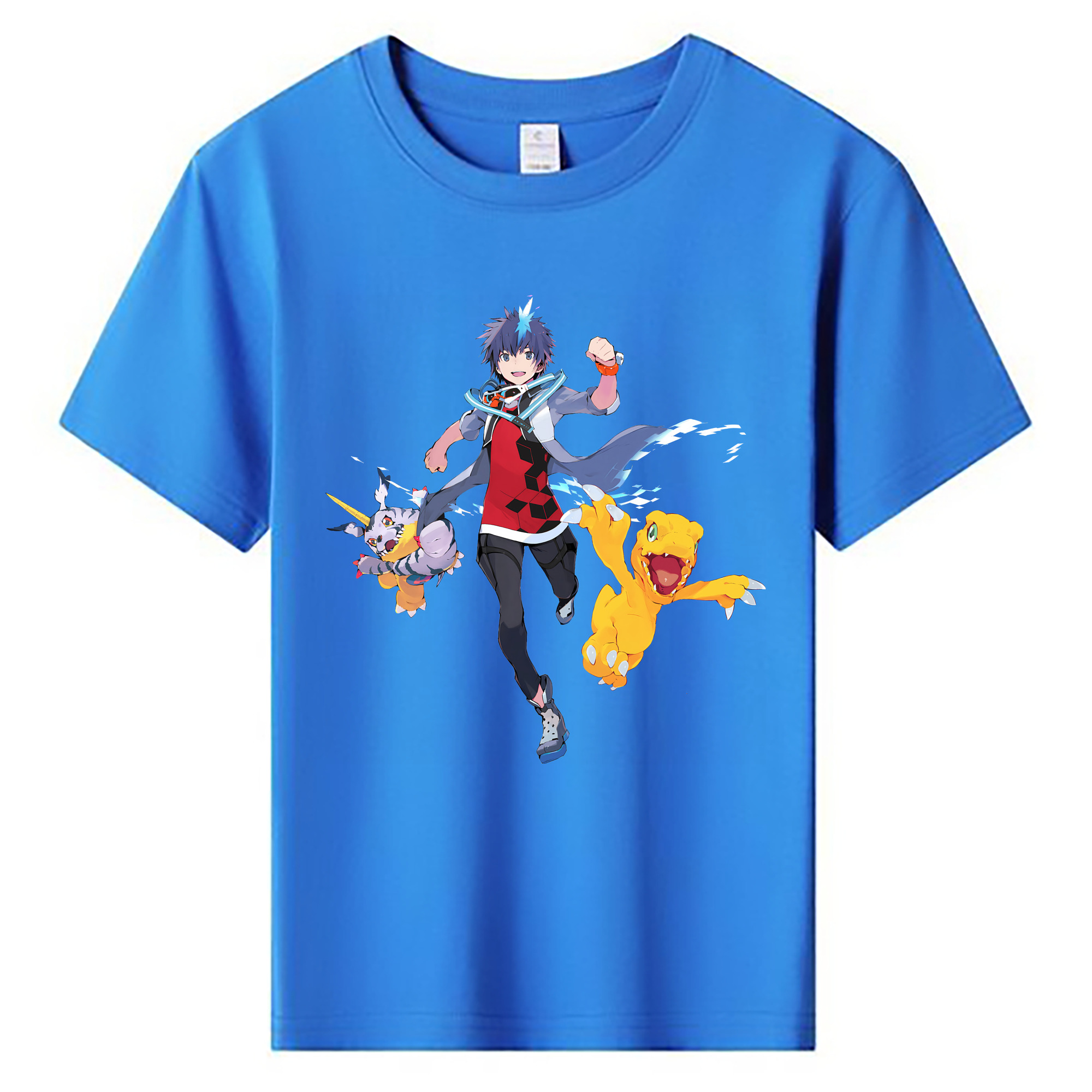 （画像用） Digimon デジタルモンスター/デジモン 綿100％キッズTシャツ（フロントプリント）
